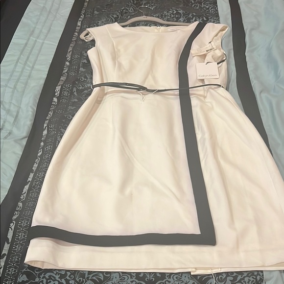 Calvin Klein Dresses & Skirts - CALVIN KLEIN Women’s Ivory Dress with Dark Border, new with tags, size 12